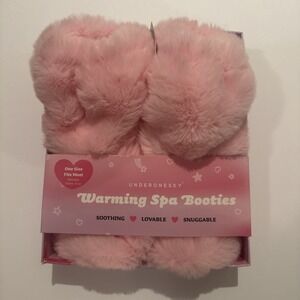 Warming Spa Booties for Women One Size Fits Most 6-10 Pink New Heat and Cold